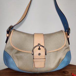 Coach Swinger Bag - Blue/Tan with dustbag
